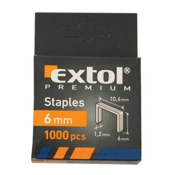 Extol Premium tűzőgépkapocs profi 8mm 1000db