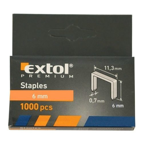 Extol Premium tuzogépkapocs 6mm 1000db