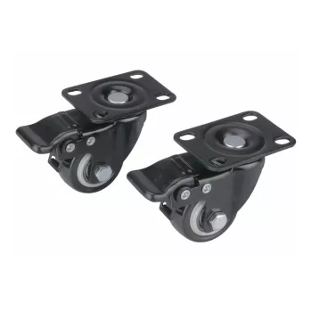   Extol Premium készülékgörgő 2 db, önbeálló, rögzítőfékkel, fekete PVC, golyóscsapággyal, 40mm