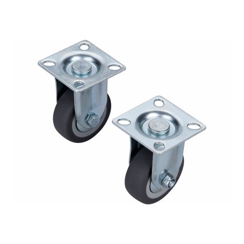 Extol Premium készülékgörgő 2 db, fix, szürke gumi, 50mm, max. teherbírás: 27 kg/db