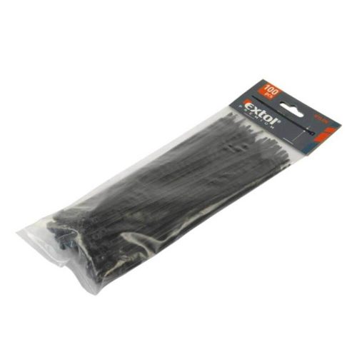 Extol Premium kábelkötegelő fekete 4,8x500mm 100db