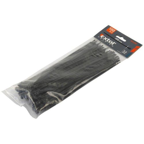 Extol Premium kábelkötegelő 9,0×600mm, fekete, 50db/cs