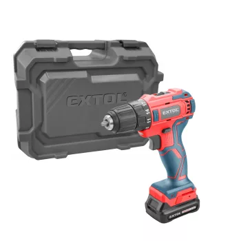   Extol Premium akkus fúrócsavarozó, 12V, szénkefe mentes, Li-ion, 1db akku, 1db töltő, 2000 mAh