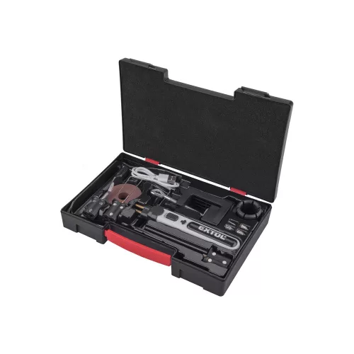 Extol Premium akkus polisztirolvágó 4V 2,0Ah akku tartozékkészlettel, szerszámdobozban