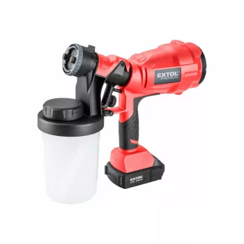   Extol Premium akkus festékszóró gép, Share20V, 20V, Li-ion, 1db akku, 1db töltő, 2000 mAh, 700 ml