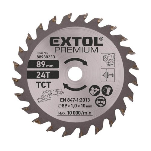 Extol Premium körfűrészlap mini körfűrészhez 24T 89mm (8893022)