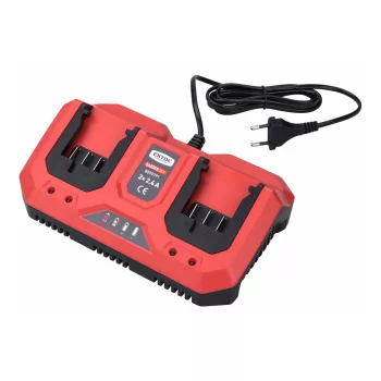 Extol Premium akkumulátor töltő 20V, 2x2,4Ah