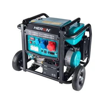   Heron benzinmotoros áramfejlesztő, 8000 VA, 400/230 V, hordozható