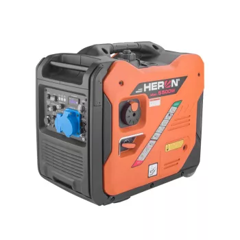   Heron, benzinmotoros áramfejlesztő, csendes üzemű, 5,0 kVA, 230V, 1 fázisú, inverteres