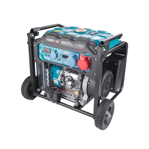 Heron benzinmotoros áramfejlesztő elektromos indítással, inverterrel, 9kVa, 400/230V