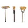 Extol Craft mini drótcsiszoló készlet 3,2 mm befogás, 45 db, 3 féle fazékkefe fejforma, rezezett