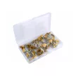 Extol Craft mini drótcsiszoló készlet 3,2 mm befogás, 45 db, 3 féle fazékkefe fejforma, rezezett