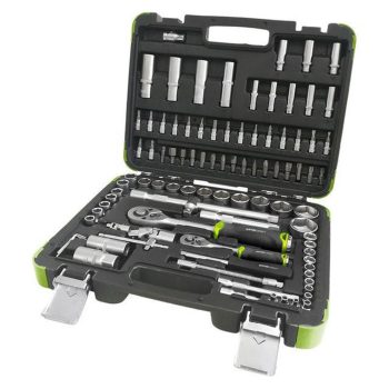   Extol Craft racsnis dugókulcs- és bitkészlet 1/4" és 1/2" 4-32mm 94 részes