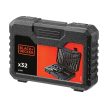 Black+Decker 32 részes fúrószár és bit készlet A7216-XJ