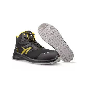   Albatros DALTON Blk Yellow Mid S3L ESD FO SR munkavédelmi bakancs fekete/sárga-36