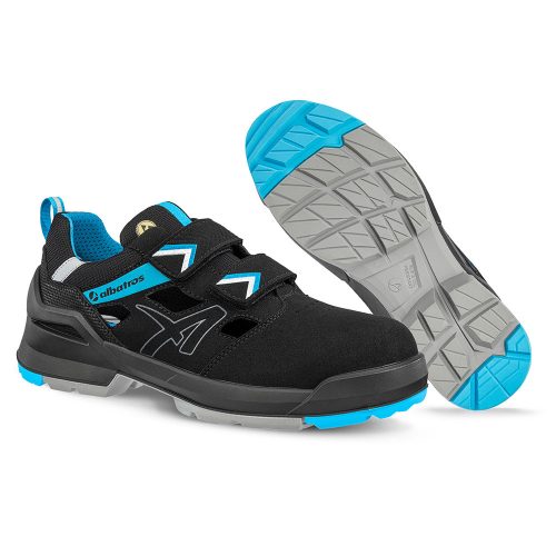 Albatros Forge Air Black/Blue XW Low S1 ESD FO SR munkavédelmi szandál Fekete/Kék - 37