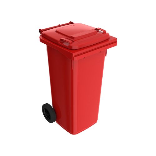 Háztartási műanyag szemetes kuka 120l piros