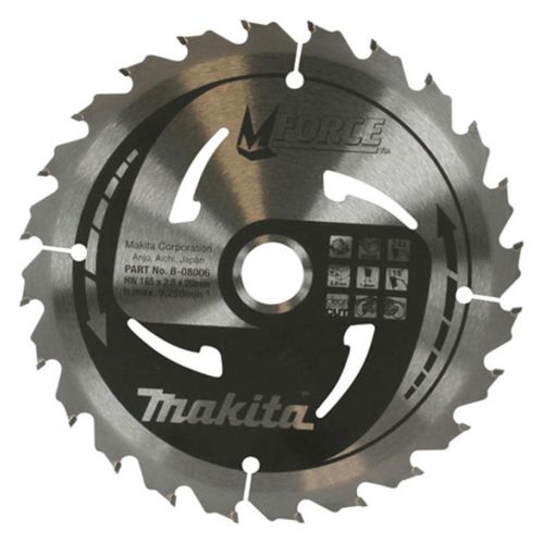 Makita Mforce körfűrészlap fához 165x20x2mm 24 fog