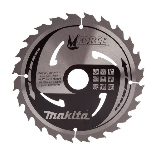 Makita Mforce körfűrészlap fához 190x30x2mm 24 fog