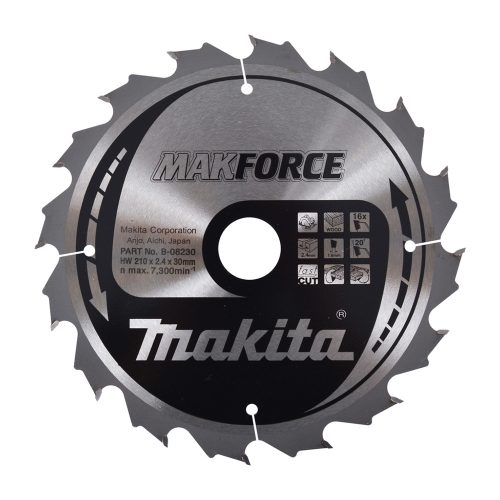 Makita Makforce körfűrészlap fához 210x30x2,4mm 16 fog