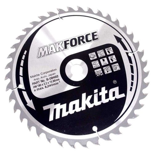 Makita körfűrészlap Makforce 190x15,88mm Z40