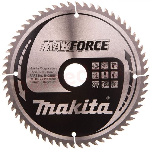 Makita körfurészlap Makforce 190x30mm Z60