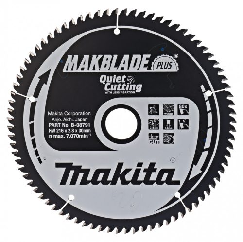 Makita körfűrészlap Makblade plus 216x30mm Z80
