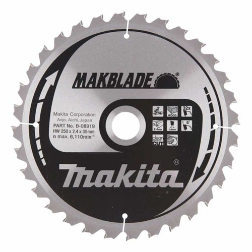 Makita Makblade körfűrészlap fához 250x30x2,4mm 32 fog