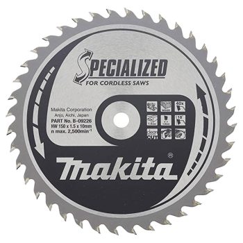   Makita körfűrészlap akkus géppel, fához 150x10x1,5mm 40 fog
