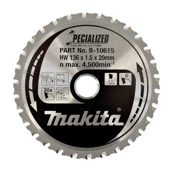 Makita körfűrészlap acélhoz, fémhez 136x20x1,5mm 30 fog