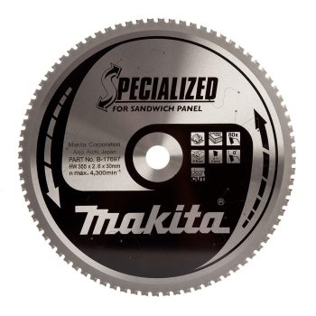 Makita körfűrészlap szendvicspanelhez 355x30x2,6mm 80 fog