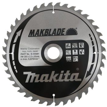 Makita körfűrészlap fához 190x20x1,9mm 40 fog