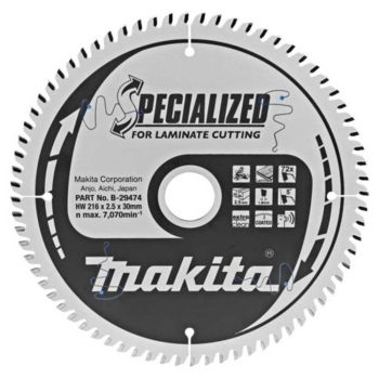 Makita körfűrészlap laminált laphoz 216x30x2,5mm 72 fog