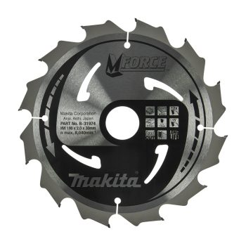 Makita Mforce körfűrészlap fához 190x30x2mm 12 fog