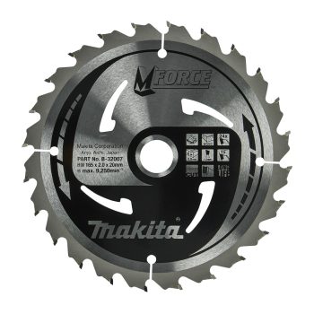 Makita Mforce körfűrészlap fához 165x20x2mm 24 fog