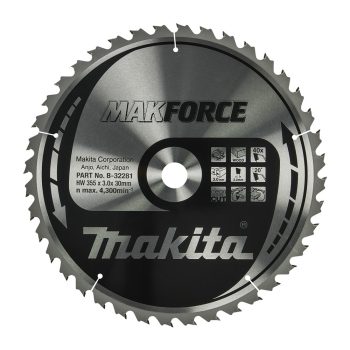 Makita Makforce körfűrészlap fához 355x30x3mm 40 fog