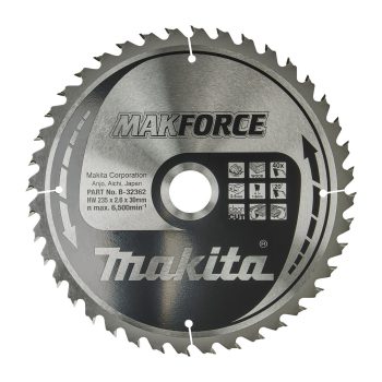Makita Makforce körfűrészlap fához 235x30x2,6mm 40 fog