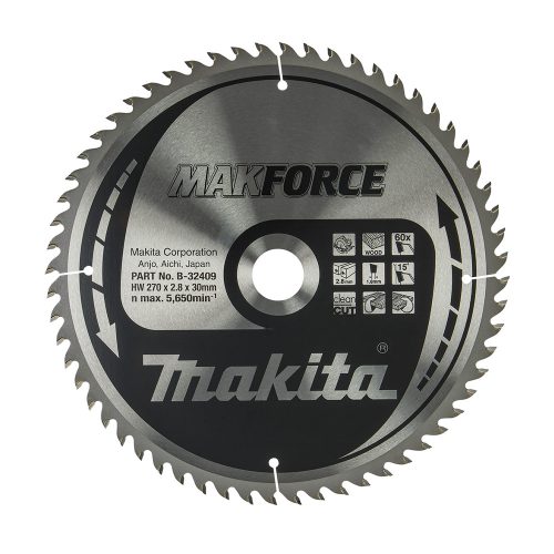 Makita Makforce körfűrészlap fához 270x30x2,8mm 60 fog