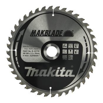 Makita Makblade körfűrészlap fához 260x30x2,3mm 40 fog