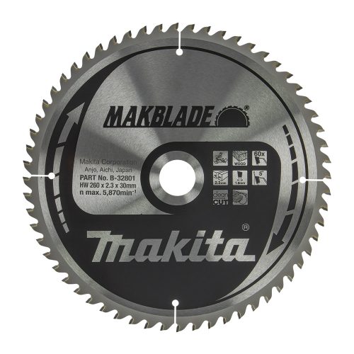 Makita Makblade körfűrészlap fához 260x30x2,3mm 60 fog