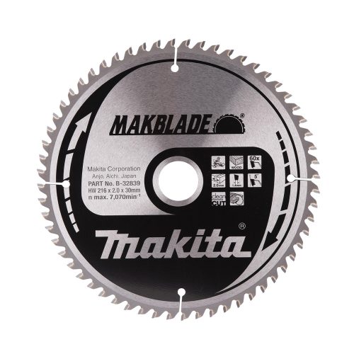 Makita Makblade körfűrészlap fához 216x30x2mm 60 fog