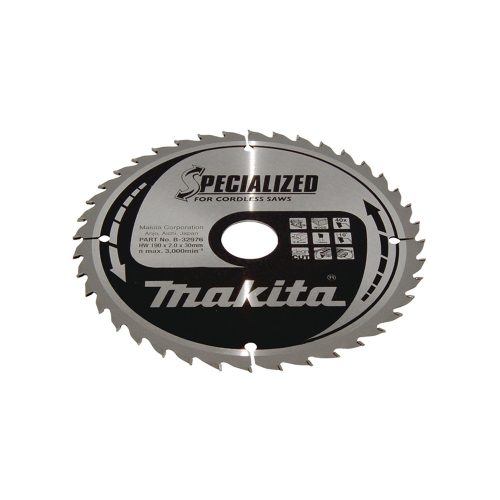 Makita körfűrészlap akkus géppel, fához 190x30x2mm 40 fog