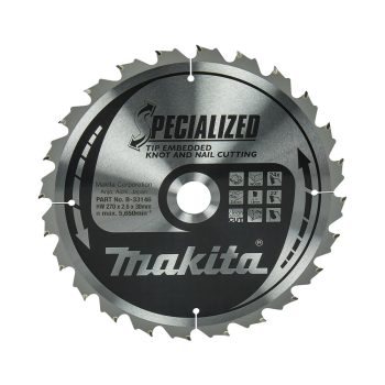   Makita körfűrészlap szöges és csomós fáhóz 270x30x2,6mm 24 fog