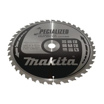   Makita körfűrészlap szöges és csomós fáhóz 355x30x3mm 40 fog