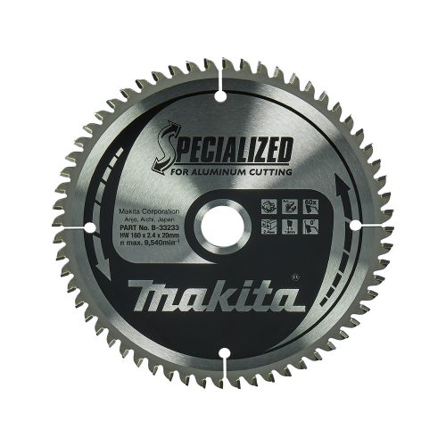 Makita körfűrészlap alumíniumhoz 160x20x2,4mm 60 fog