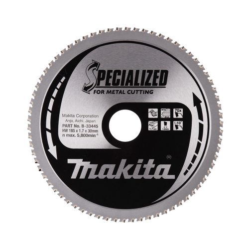 Makita körfűrészlap acélhoz, fémhez 185x30x1,7mm 70 fog