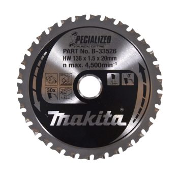 Makita körfűrészlap acélhoz, fémhez 136x20x1,5mm 30 fog