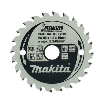   Makita körfűrészlap laminált laphoz akkus géppel 85x15x1mm 24 fog