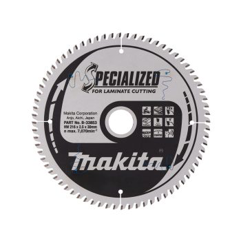   Makita körfűrészlap laminált laphoz akkus géppel 216x30x2,5mm 72 fog