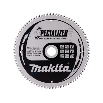   Makita körfűrészlap laminált laphoz akkus géppel 260x30x2,5mm 84 fog